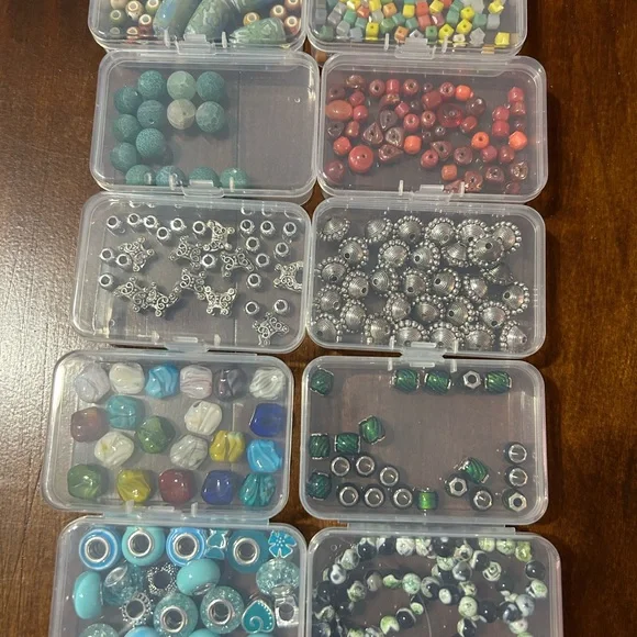 Colorful Bead Collection in Organizer - Picture 2 of 4